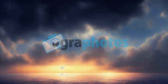 a picture of a sunset over the ocean with a sky background