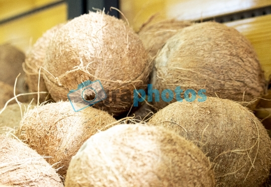 coconuts in a shop isle