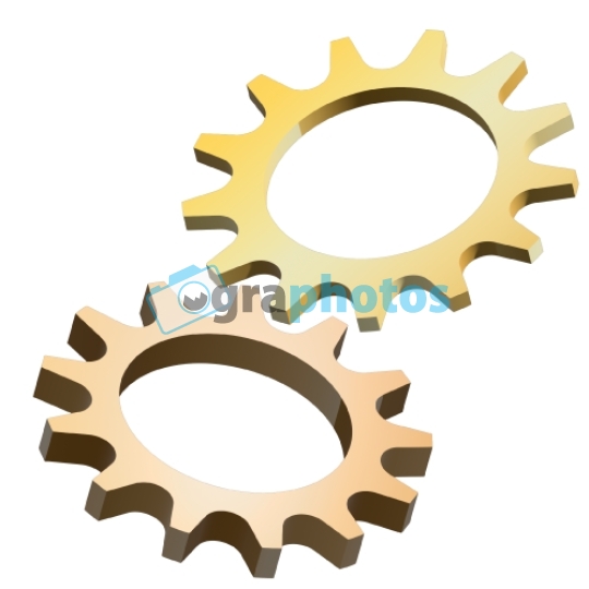 Gold Cog Wheel Vector 