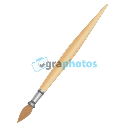Yellow  and silver handle paint brush